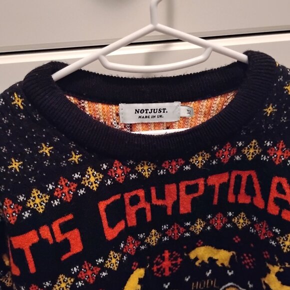 BITCOIN Christmas Comedic Sweater - Picture 3 of 3